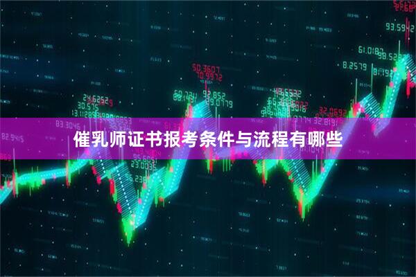 催乳师证书报考条件与流程有哪些